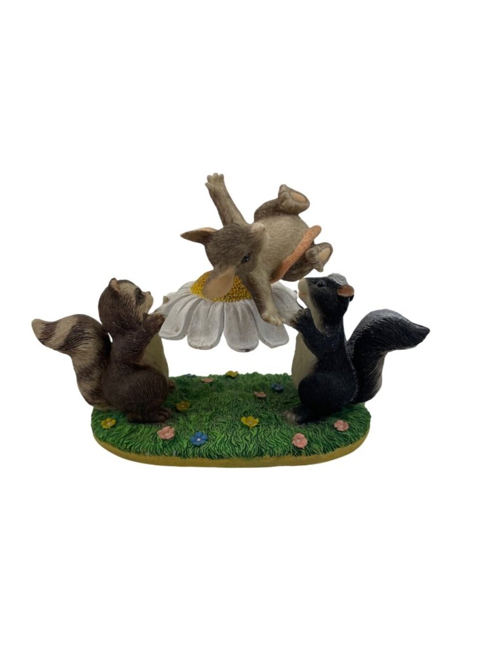 Charming Tails THE BLOSSOM BOUNCE 83/704 Mouse Skunk Raccoon Daisy Fitz & Floyd